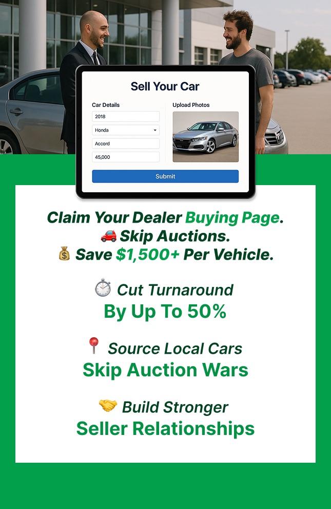 Dealer direct buy back hero banner - mobile